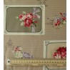 Tela patchwork japonés YUWA flores retro beis/marrón