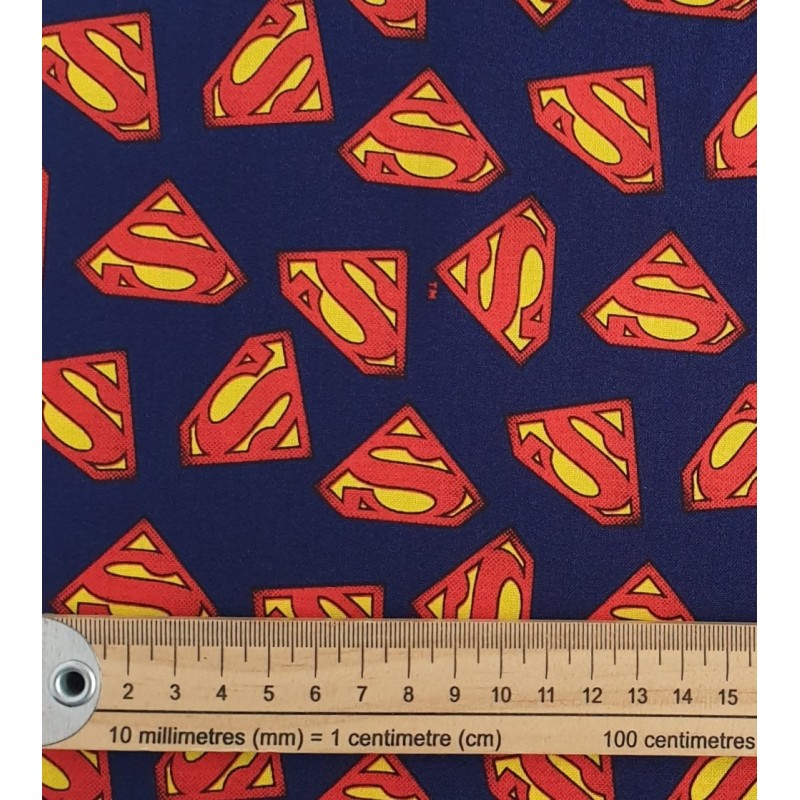 Tela de patchwork logo Superman azul