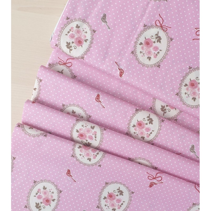 Popelín rosas