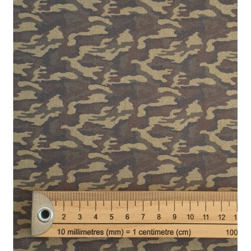 Tela de algodón estampado camuflaje
