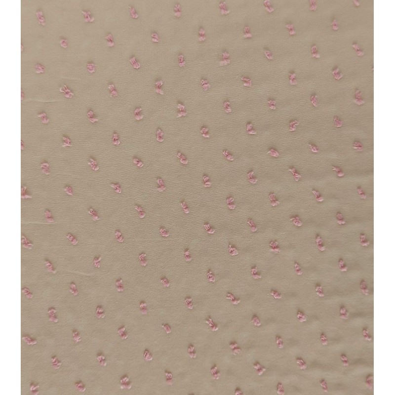 Tela plumeti bicolor beis-rosa