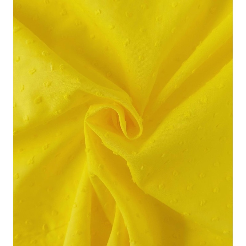 Tela plumeti amarillo canario