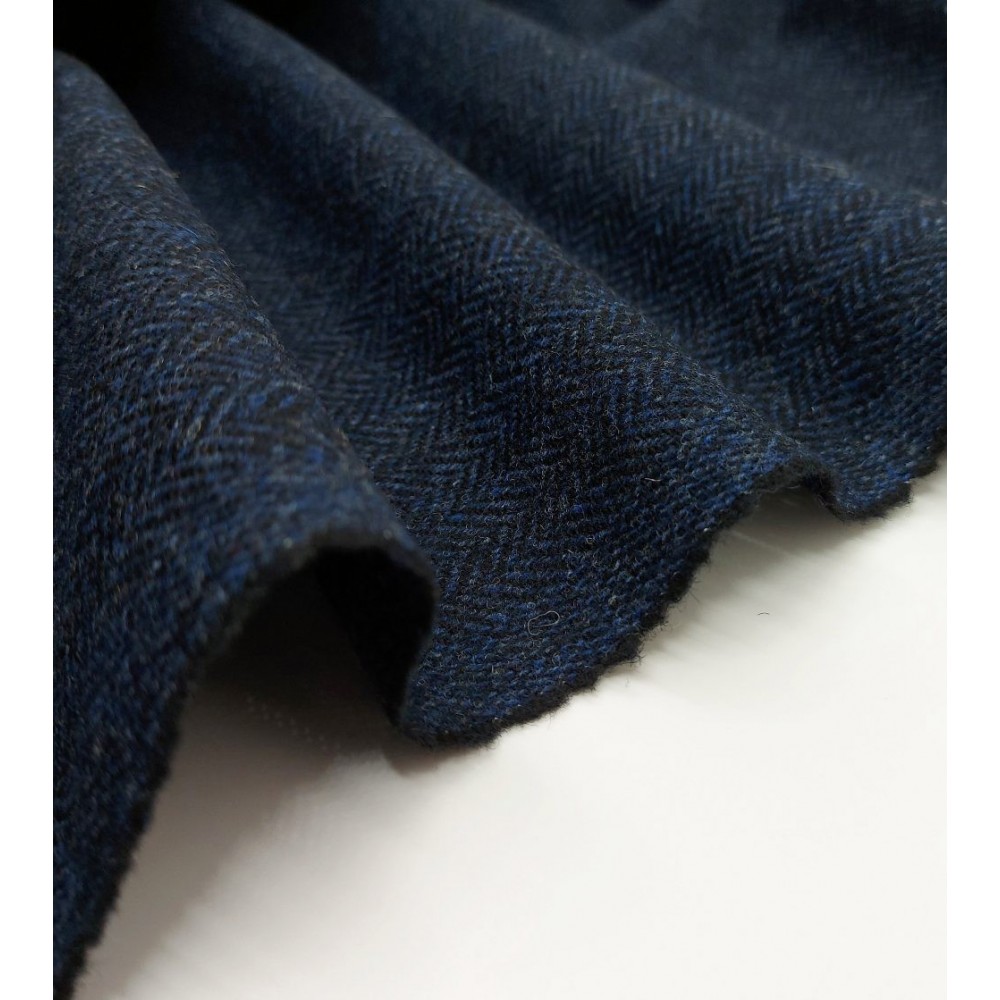 Ocurrir imitar Isaac Tela de 100% lana escocesa tweed azul marino