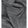 Tela de 100% lana escocesa tweed espiga negro - 3