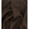 Tela de 100% lana escocesa tweed espiga marrón/negro - 2
