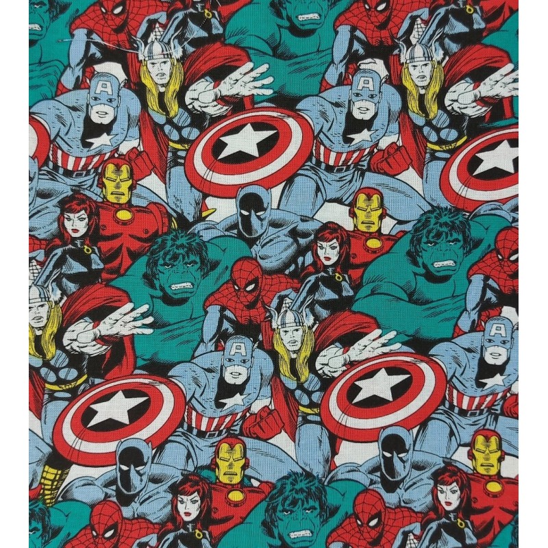Tela de patchwork superheroes