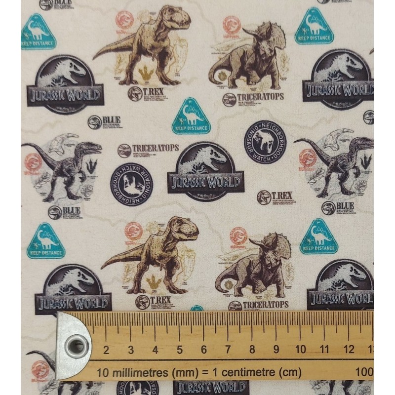 Popelín de algodón Jurassic World