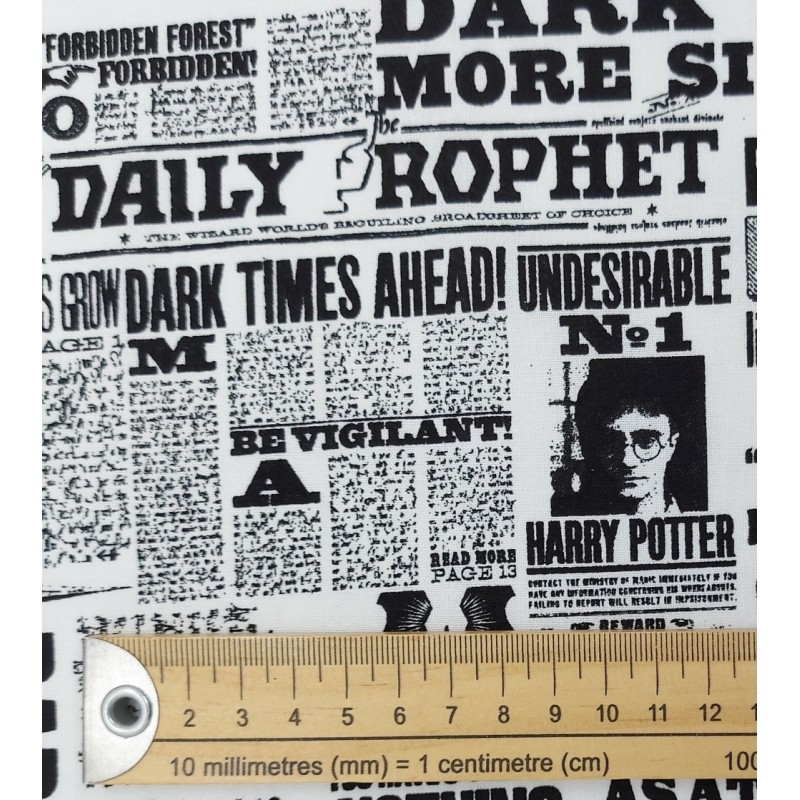 Tela patchwork americano Harry Potter periódico