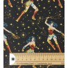 Tela de patchwork Wonder Woman Lasso of Truth negro