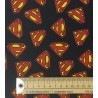 Tela patchwork logo Superman negro - 2