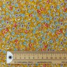 Viscosa floral mostaza/multicolor - últimos 2 m - 2