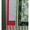 Pack de 9 retales patchwork verde/rojo - 2
