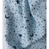 Viyela algodón orgánico estrellas/celeste