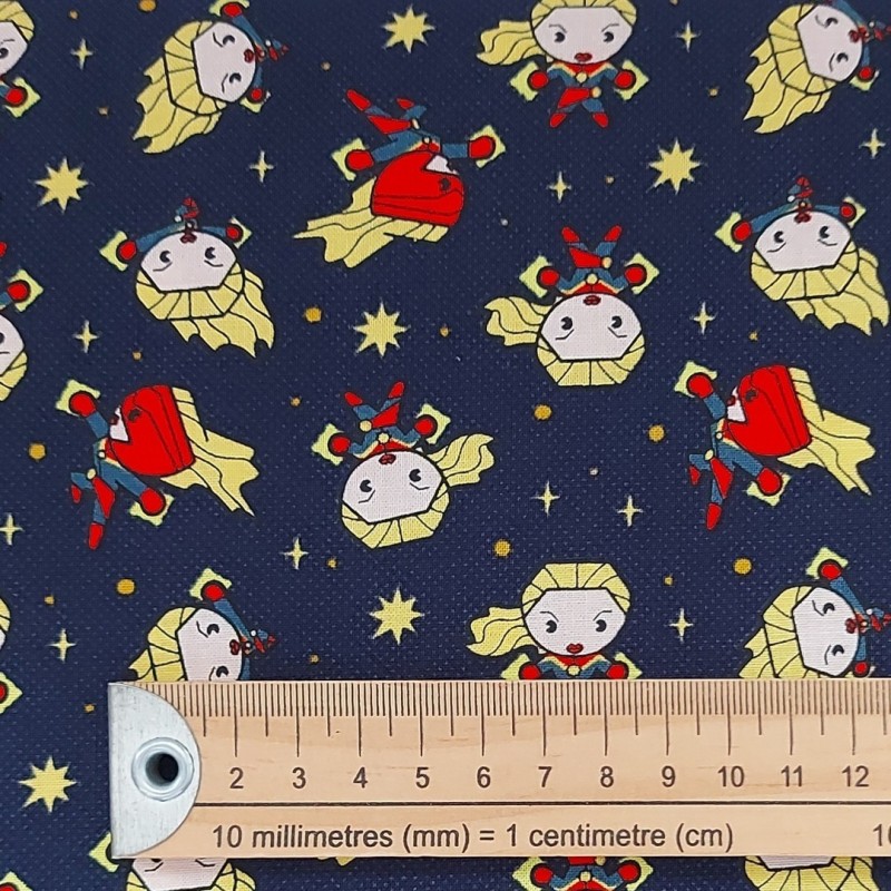 Tela patchwork Captain Marvel kawaii