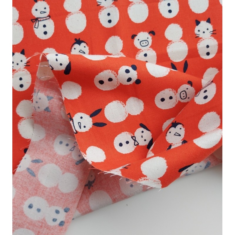 Tela patchwork Cotton+Steel Noel/rojo