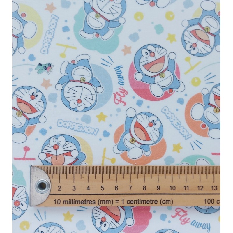 Popelín algodón Doraemon fly