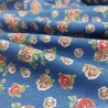 Denim fino estampado flores