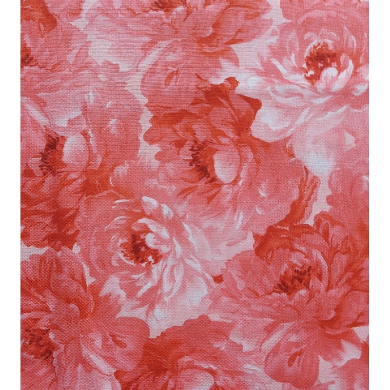 Patchwork americano peonía - coral