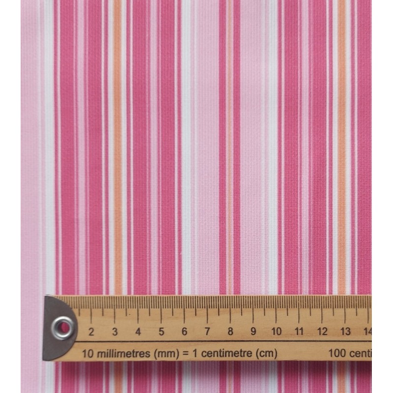 Piqué estampado rayas rosa