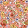 Tela Garden Stroll - flores - coral