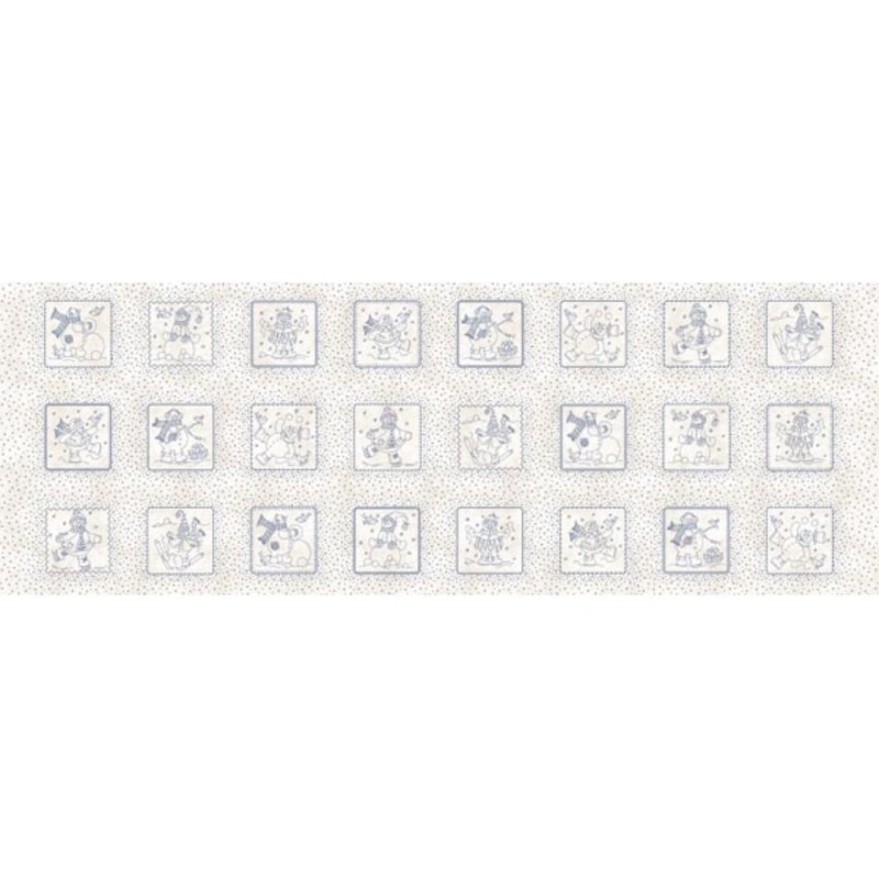 Tela patchwork Roly Poly Snowmen panel