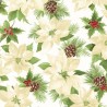 Tela patchwork Glad Tidings Poinsettia blanco