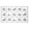 Panel patchwork Gingerbread Christmas blanco/negro