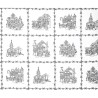 Panel patchwork Gingerbread Christmas blanco/negro - 2