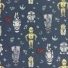 Tela de patchwork Star Wars personajes azul marino - 2