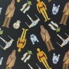 Tela de patchwork Star Wars personajes negro - 2