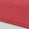 Tela waffle piqué rojo