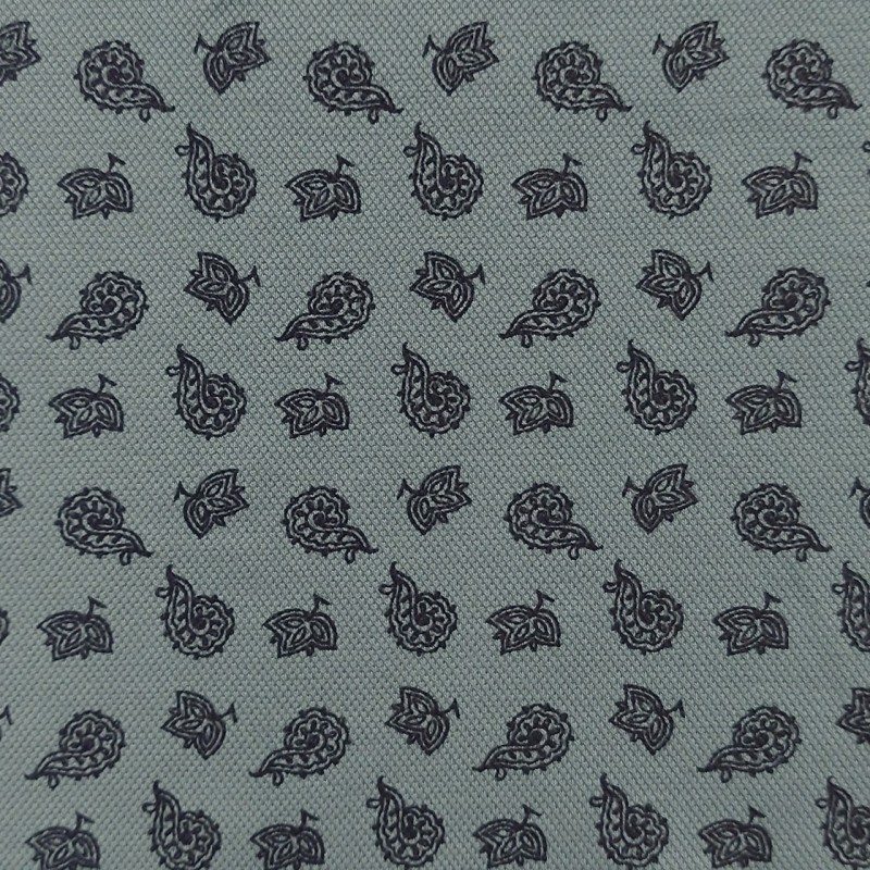 Punto piqué paisley - verde