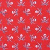 Tela de algodón bandera pirata rojo - 3