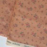 Tela patchwork japonés YUWA flores rosa salmón - 2