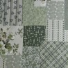 Tela japonesa YUWA estampado patchwork verde