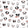 Patchwork Bow wow wow - push pups blanco