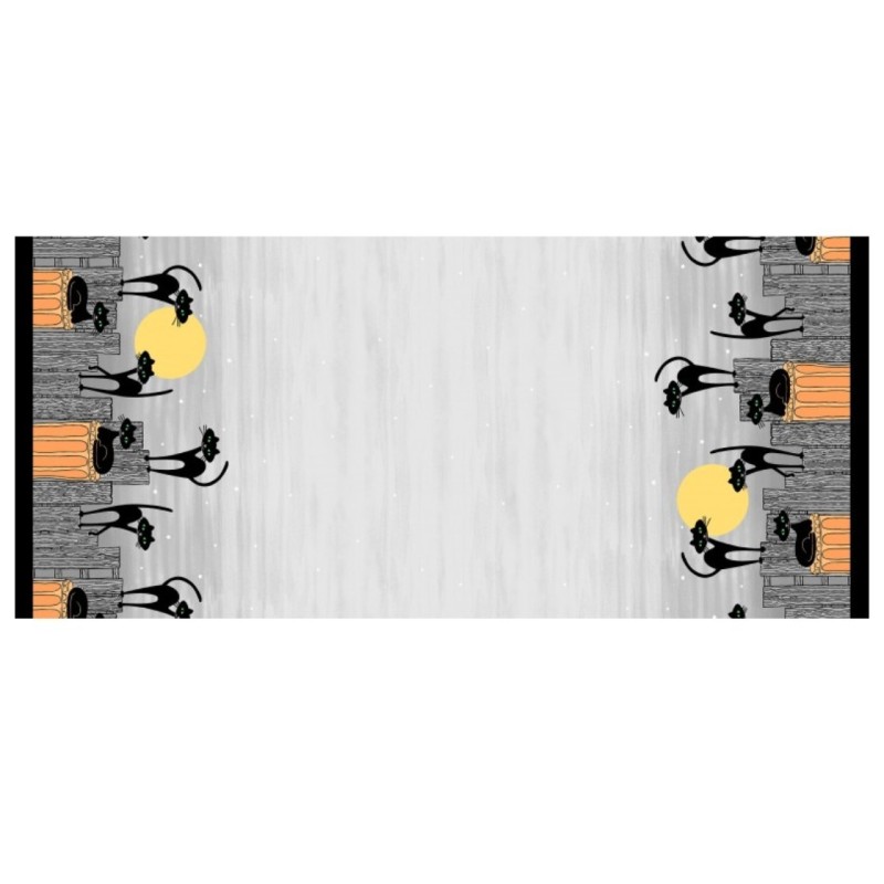 Patchwork Hocus Pocus: border Stray cat strut