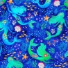 Tela americana Sea Maidens - Michael Miller - marino
