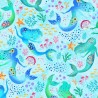 Tela americana Sea Maidens - Michael Miller - agua