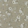 Viyela de algodón orgánico flores blancas - 3
