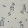 Popelín pájaros gris - 2