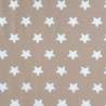 Viyela estampada estrellas camel/blanco - 3
