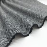 Tela de 100% lana escocesa tweed espiga negro - 4
