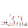 Tela patchwork Children at play