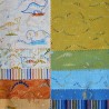 Pack de 10 retales telas americanas dino orange