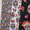 Pack de 3 retales tela algodón calaveras