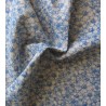 Lino grueso estampado flores azules - 2